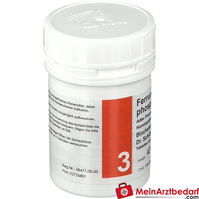 Adler Pharma Ferrum phosphoricum D12 Bioquímica segundo o Dr. Schuessler n.º 3