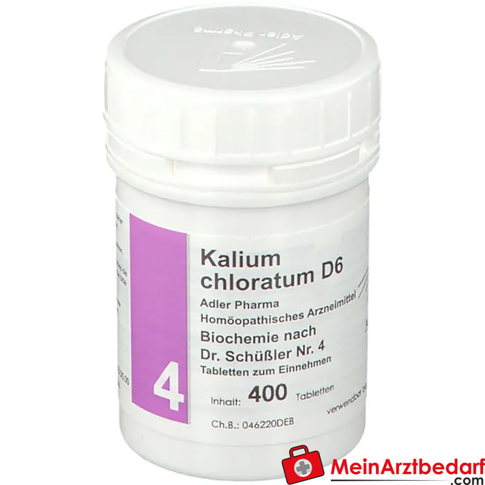 Adler Pharma Potassium chloratum D6 Biochimica secondo il dottor Schuessler n. 4