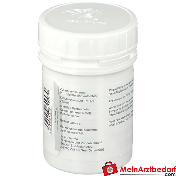 Adler Pharma Potassium chloratum D6 Bioquímica según el Dr. Schuessler nº 4