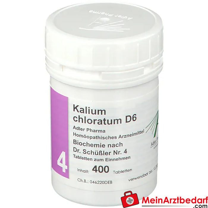 Adler Pharma Potassium chloratum D6 Biochimica secondo il dottor Schuessler n. 4