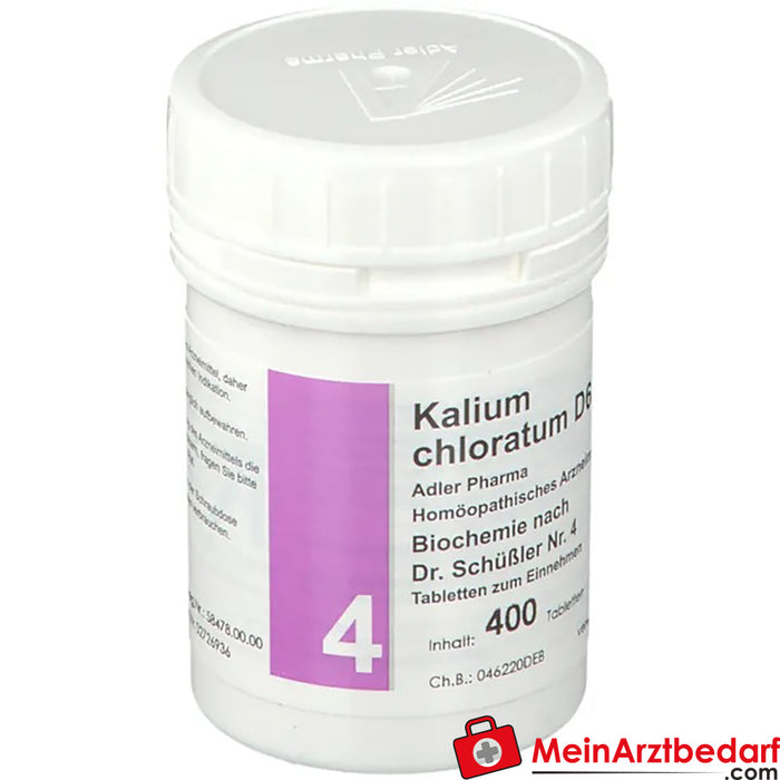 Adler Pharma Potassium chloratum D6 Bioquímica según el Dr. Schuessler nº 4