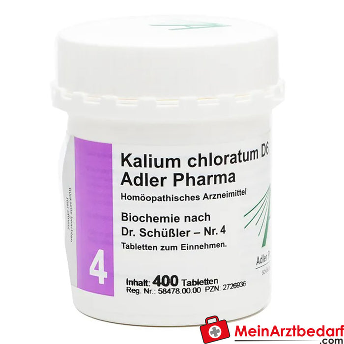 Adler Pharma Potassium chloratum D6 Biochimica secondo il dottor Schuessler n. 4