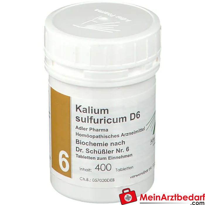 Adler Pharma Kalium sulfuricum D6 Biochimie selon le Dr Schüßler n° 6
