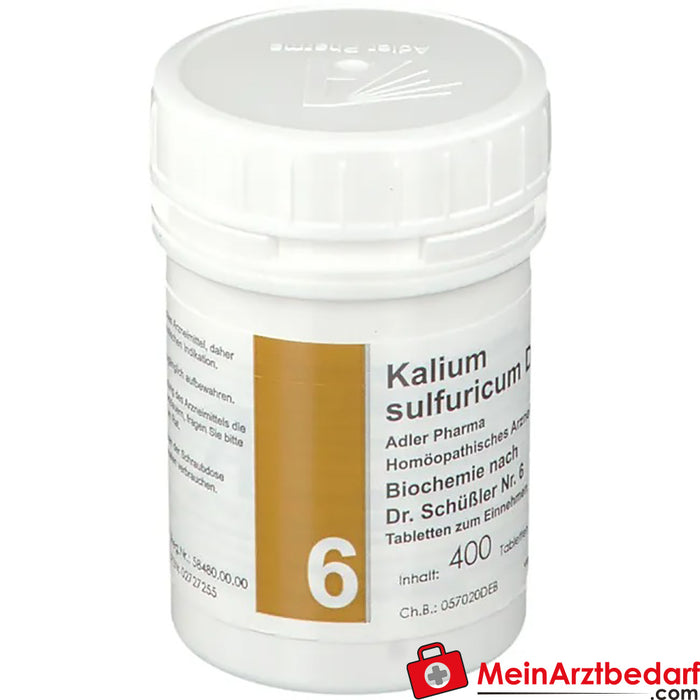 Adler Pharma Kalium sulfuricum D6 Biochimie selon le Dr Schüßler n° 6