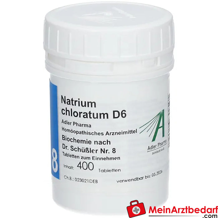 Adler Pharma Natrium chloratum D6 Biochimie selon le Dr Schüßler n° 8