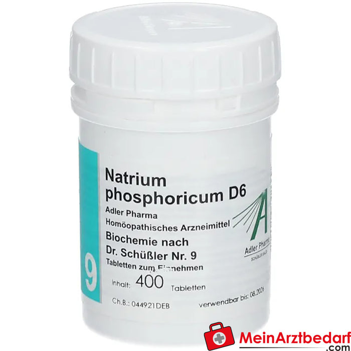 Adler Pharma Natrium phosphoricum D6 Biochimie selon le Dr Schüßler n° 9