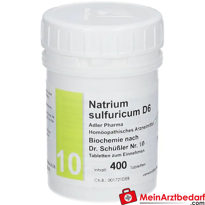 Adler Pharma Natrium sulfuricum D6 生物化学（根据舒斯勒博士第 10 号研究成果