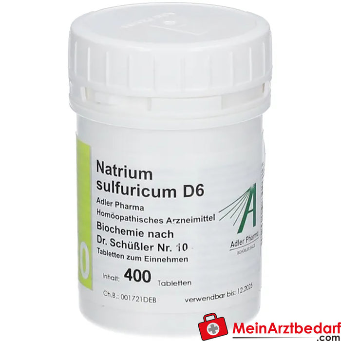 Adler Pharma Natrium sulfuricum D6 Biochimie selon le Dr Schüßler n° 10