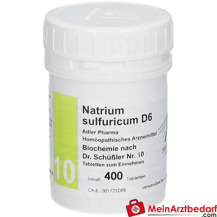 Adler Pharma Natrium sulfuricum D6 Bioquímica segundo o Dr. Schuessler n.º 10