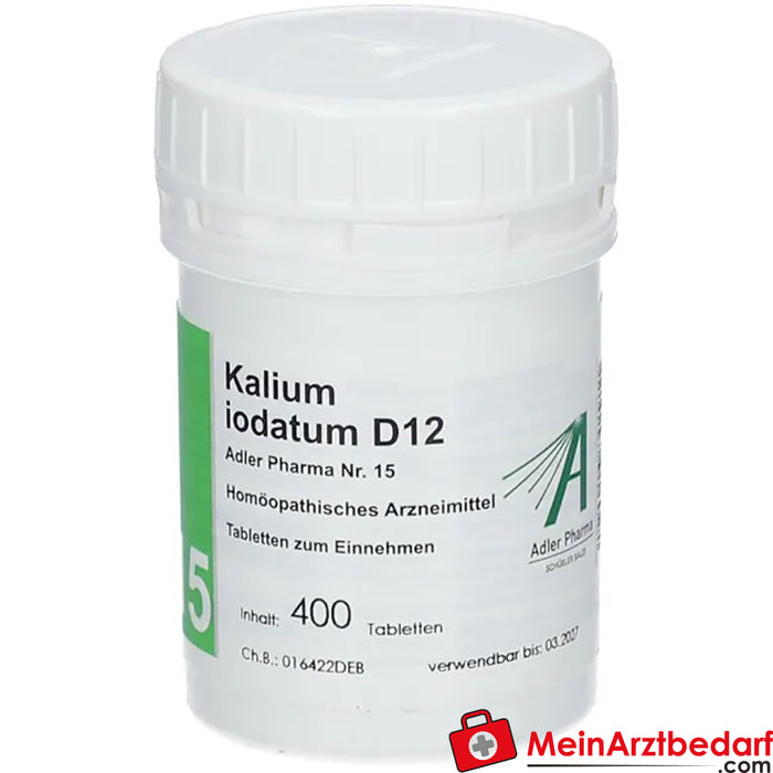 Adler Pharma Kalium iodatum D12 Biochimie selon le Dr Schüßler n° 15