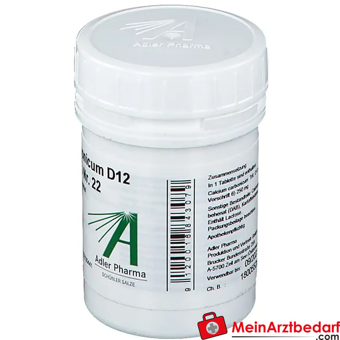 Adler Pharma Calcium carbonicum D12 Bioquímica segundo o Dr. Schuessler n.º 22