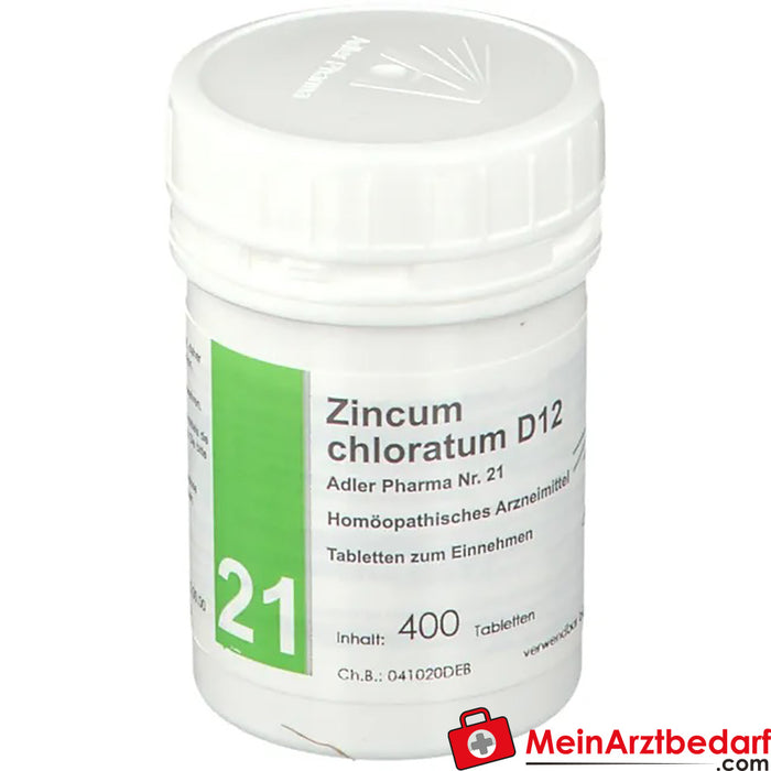Adler Pharma Zincum chloratum D12 Dr. Schuessler'e göre biyokimya No. 21