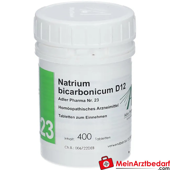 Adler Pharma Natrium bicarbonicum D12 Biochemistry according to Dr. Schuessler No. 23