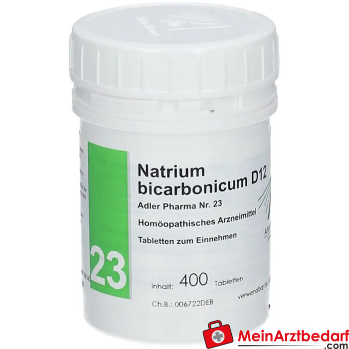 Adler Pharma Natrium bicarbonicum D12 Biochimie selon le Dr Schüßler n° 23