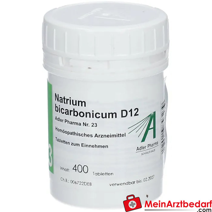 Adler Pharma Natrium bicarbonicum D12 Biochimie selon le Dr Schüßler n° 23