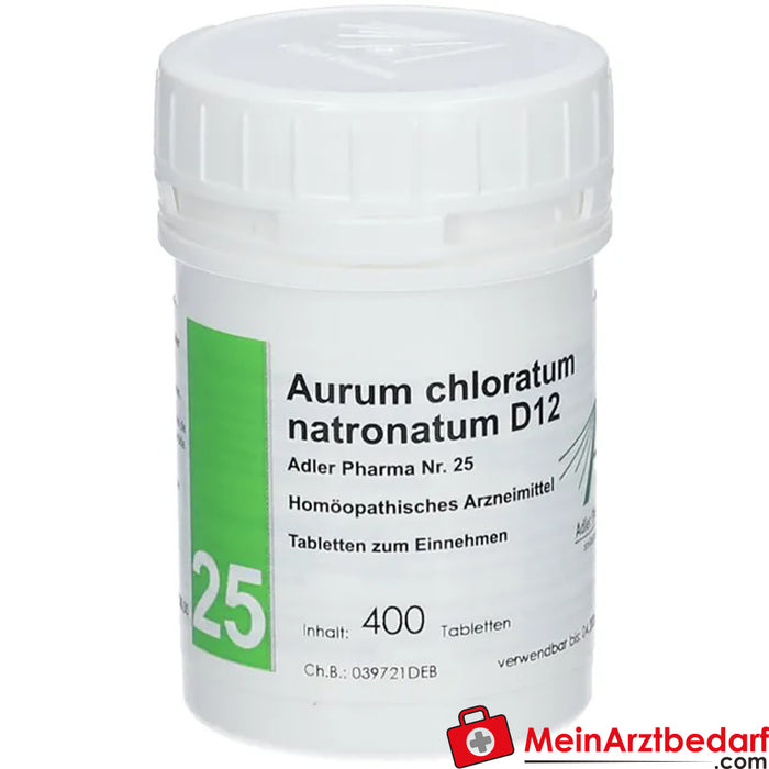 Adler Pharma Aurum chloratum D12 根据舒斯勒博士的第 25 号生物化学资料