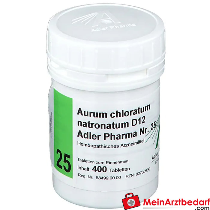 Adler Pharma Aurum chloratum D12 Bioquímica segundo o Dr. Schuessler n.º 25