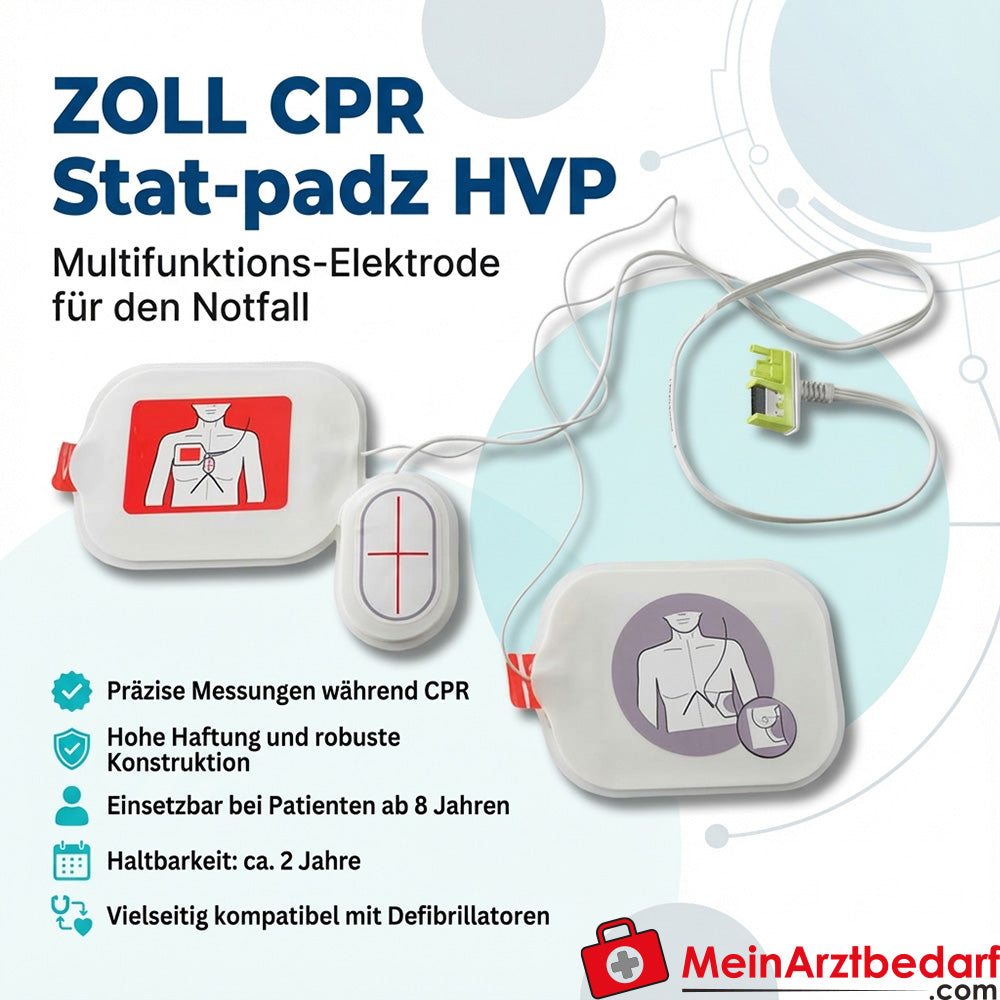 ZOLL CPR Stat-padz HVP Électrode multifonction pour défibrillateur, à partir de 8 ans