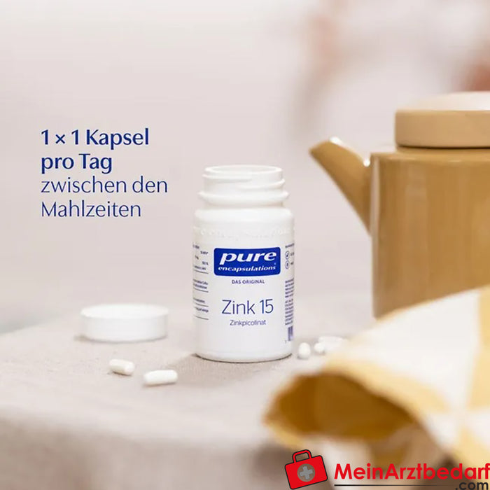 Pure Encapsulations® Zinc 15（吡啶甲酸锌）