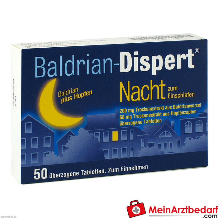 Baldrian-Dispert Nacht zum Einschlafen - 50 Stk.