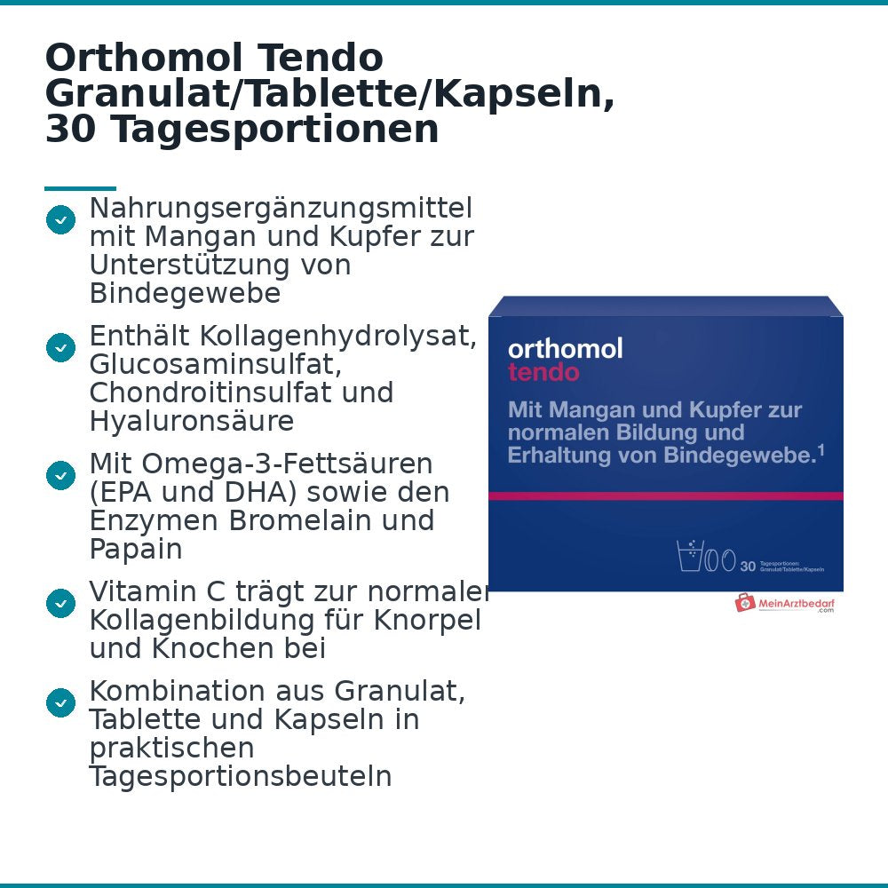 Orthomol Tendo Granulat/Tablette/Kapseln, 30 Tagesportionen.