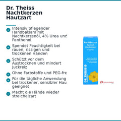 Dr. Theiss Nachtkerzen Hautzart Handbalsam Nachtkerzenöl / Urea / Panthenol Balsam, 100 ml.