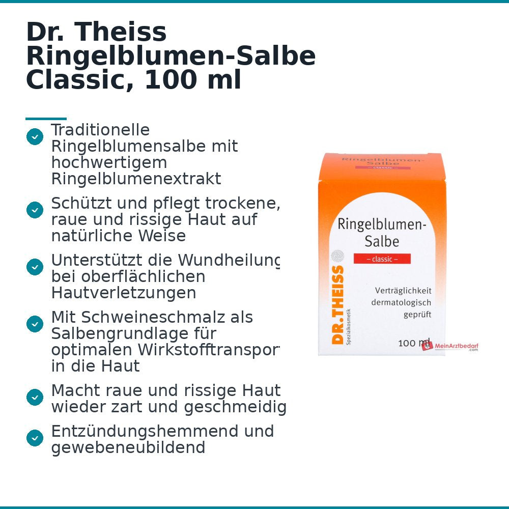 Dr. Theiss Ringelblumen-Salbe Classic Calendula Officinalis Salbe, 100 ml.