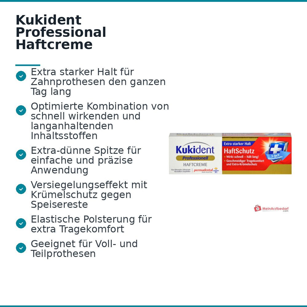 Kukident Professional Haftcreme HaftSchutz Extra Stark Creme, 40 g.