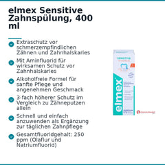 elmex Sensitive Zahnspülung Olaflur / Natriumfluorid Lösung, 100 ml.