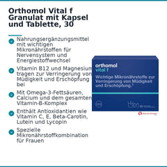 Orthomol Vital f Granulat mit Kapsel und Tablette, 30 Portionen.