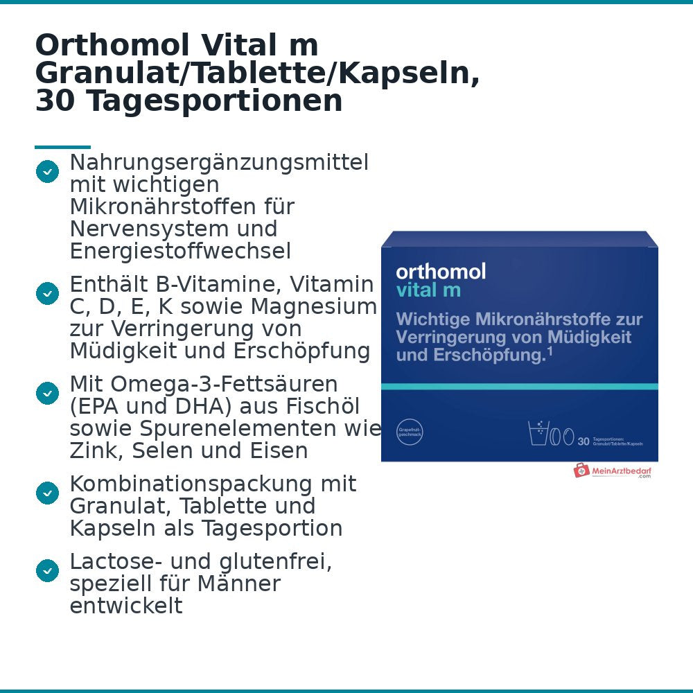 Orthomol Vital m Granulat/Tablette/Kapseln, 30 Tagesportionen.
