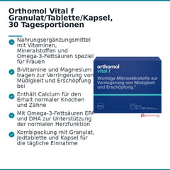 Orthomol Vital f Granulat/Tablette/Kapsel, 30 Tagesportionen.