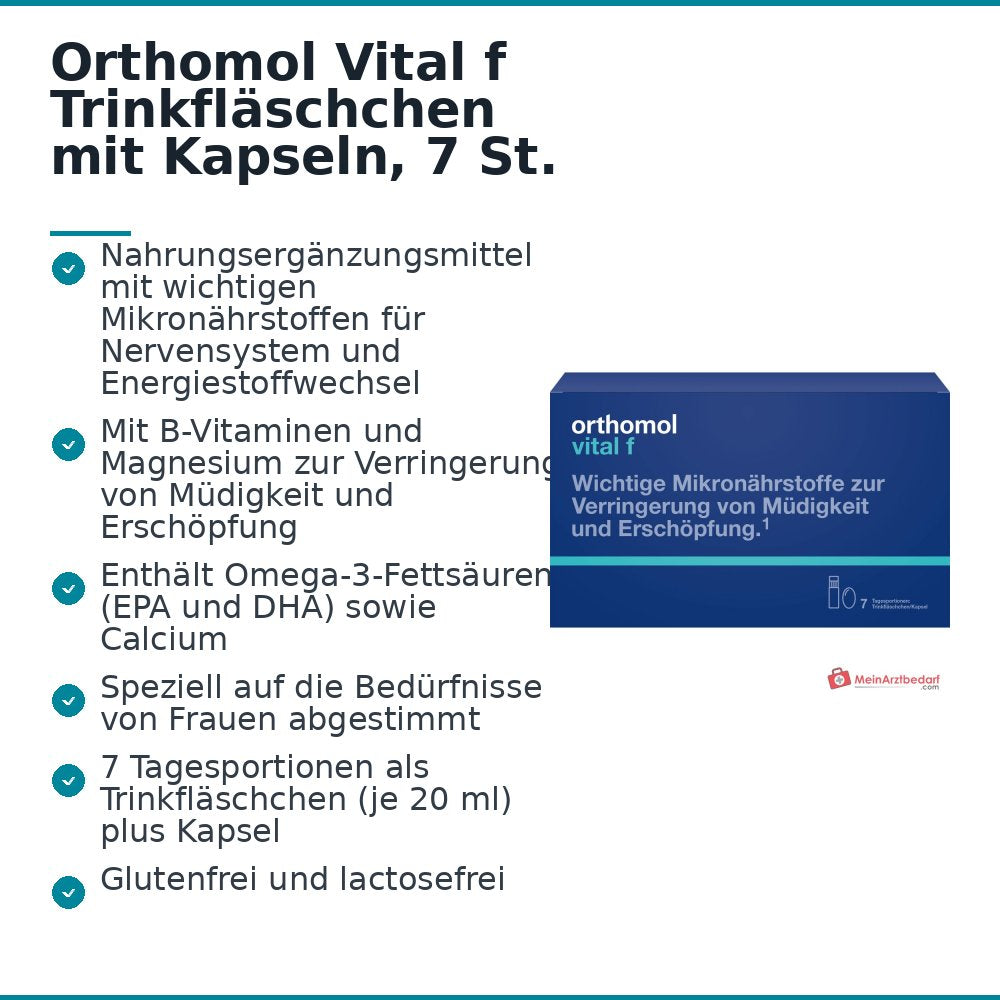 Orthomol Vital f Trinkfläschchen mit Kapseln, 7 St..