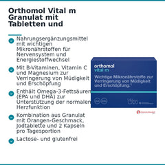 Orthomol Vital m Granulat mit Tabletten und Kapseln, 15 Tagesportionen.
