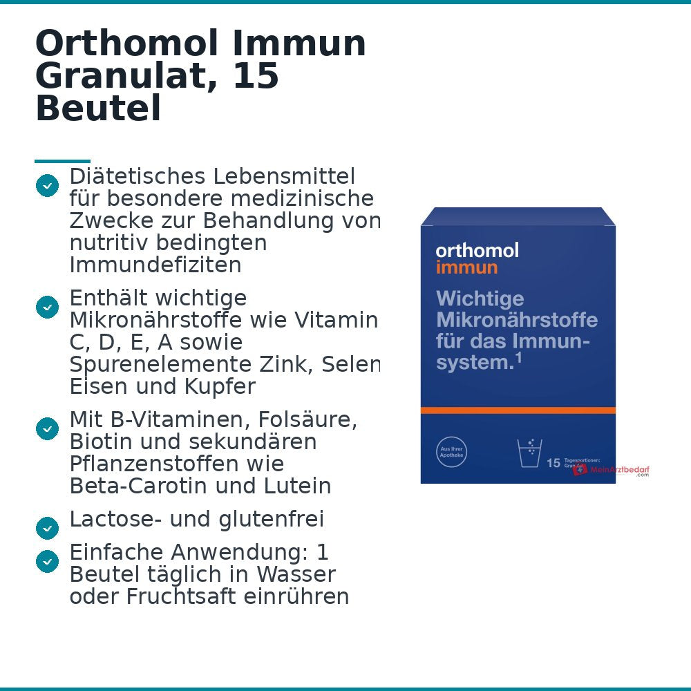 Orthomol Immun Granulat, 15 Beutel.