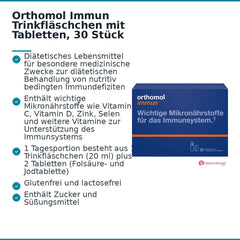 Orthomol Immun Trinkfläschchen mit Tabletten, 30 Stück.