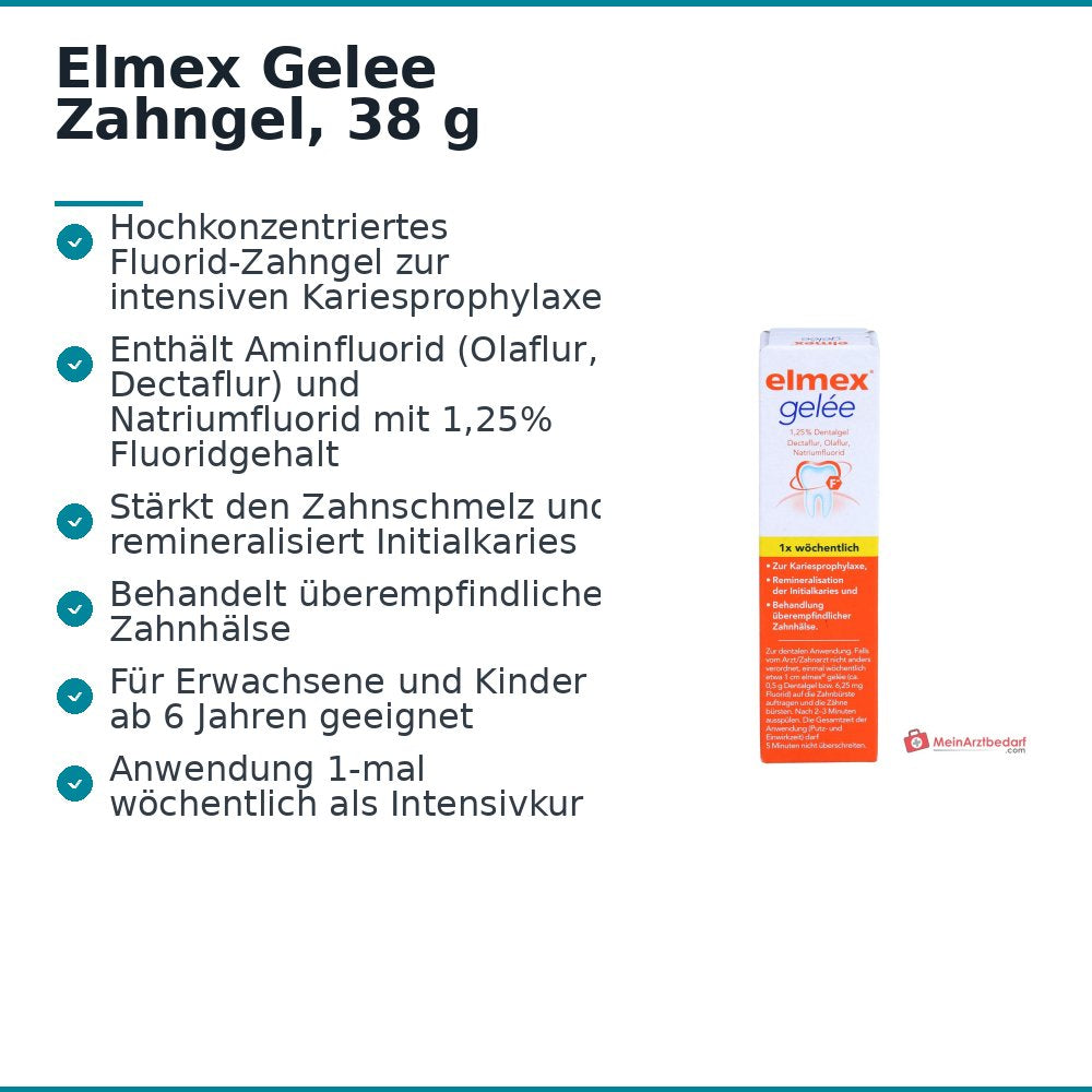 Elmex Gelee Aminfluorid / Natriumfluorid Dentalgel, 38 g.