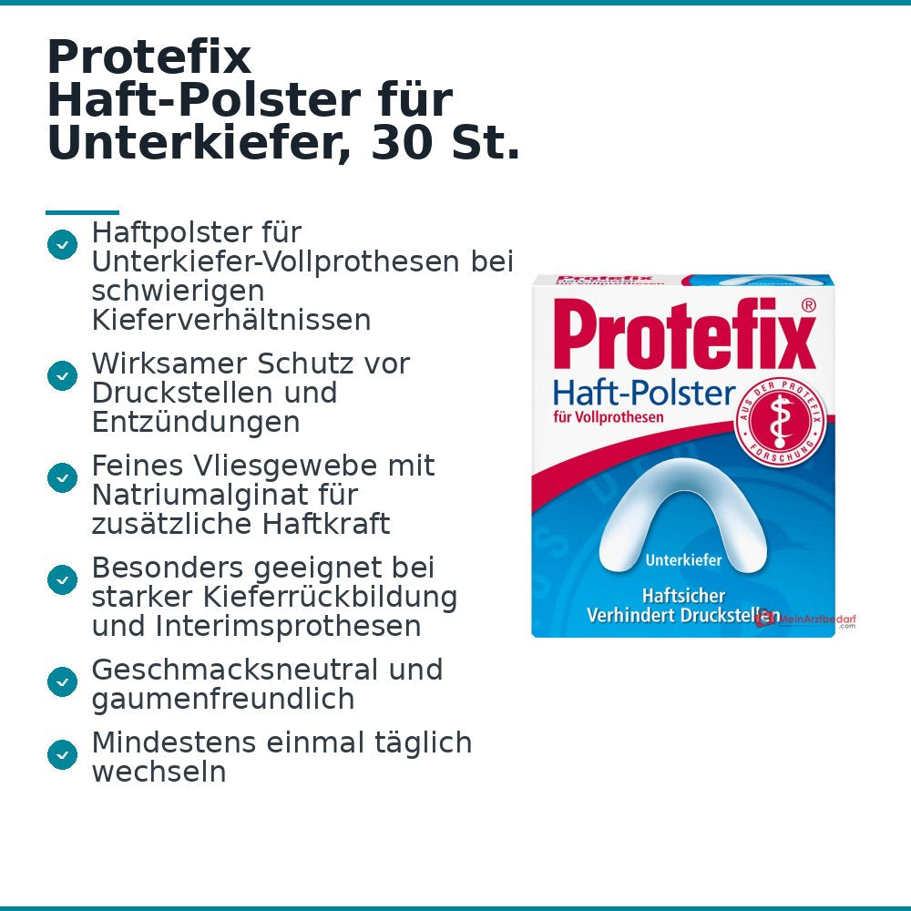 Protefix Haft-Polster für Unterkiefer, 30 St..