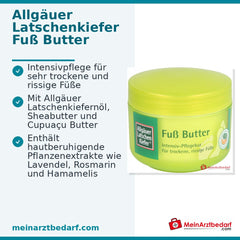 Allgäuer Latschenkiefer Fuß Butter Latschenkiefernöl / Sheabutter / Cupuaçu Butter Creme, 200 ml.