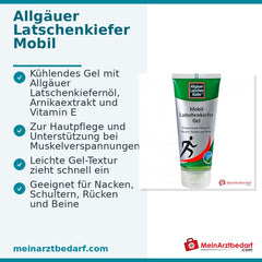 Allgäuer Latschenkiefer Mobil Latschenkiefernöl / Arnikaextrakt / Vitamin E / Campher / Menthol Gel, 100 ml.
