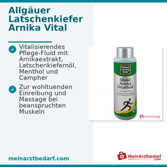 Allgäuer Latschenkiefer Arnika Vital Fluid Arnikaextrakt / Latschenkiefernöl / Menthol / Campher Körperpflege, 500 ml.