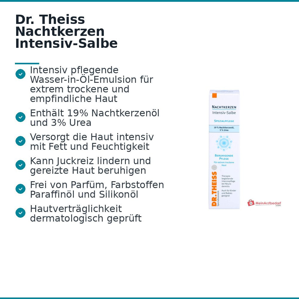 Dr. Theiss Nachtkerzen Intensiv-Salbe fettend Nachtkerzenöl / Urea Salbe, 50 g.