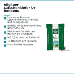 Dr. Theiss Allgäuer Latschenkiefer Ur Hustenbonbons, 95 g.