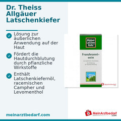 Dr. Theiss Allgäuer Latschenkiefer Franzbranntwein Latschenkiefernöl / Campher / Levomenthol Lösung, 1000 ml.