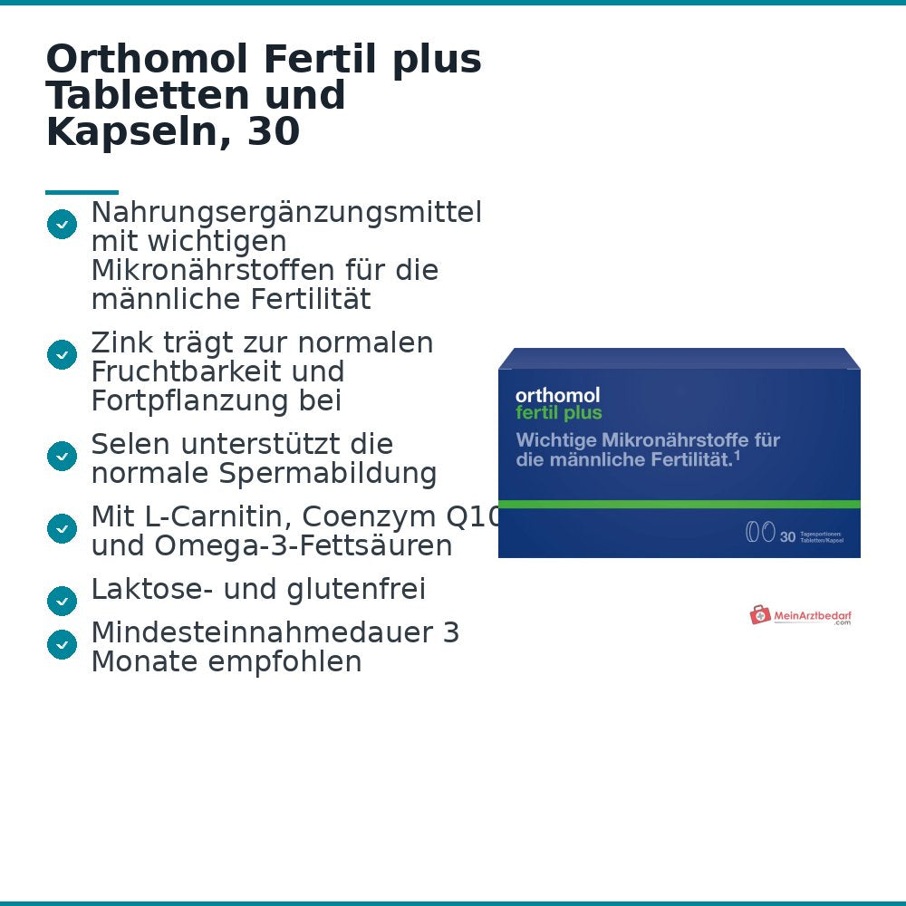 Orthomol Fertil plus Tabletten und Kapseln, 30 Tagesportionen.