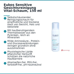 Eubos Sensitive Gesichtsreinigung Vital-Schaum mit Thermalwasser Schaum, 150 ml.