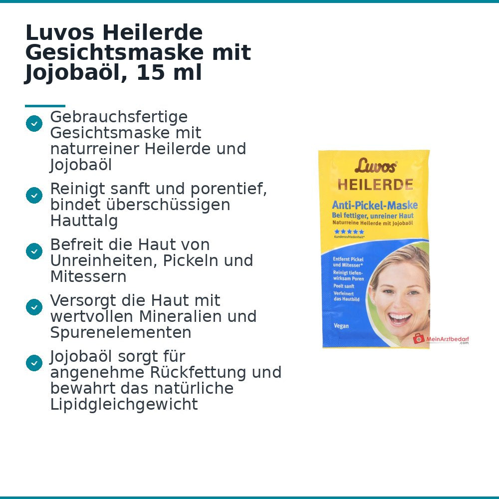 Luvos Heilerde Gesichtsmaske Heilerde / Jojobaöl, 15 ml.