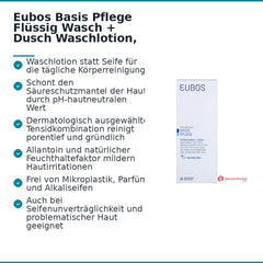 Eubos Basis Pflege Flüssig Wasch + Dusch, 200 ml.