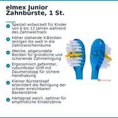 elmex Junior Zahnbürste für Kinder 6-12 Jahre, 1 St..