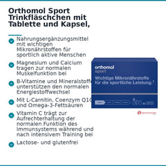 Orthomol Sport Trinkfläschchen mit Tablette und Kapsel, 30 St..